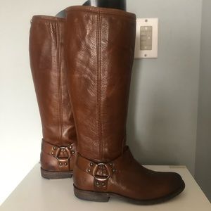 Frye Buckle Riding Boots